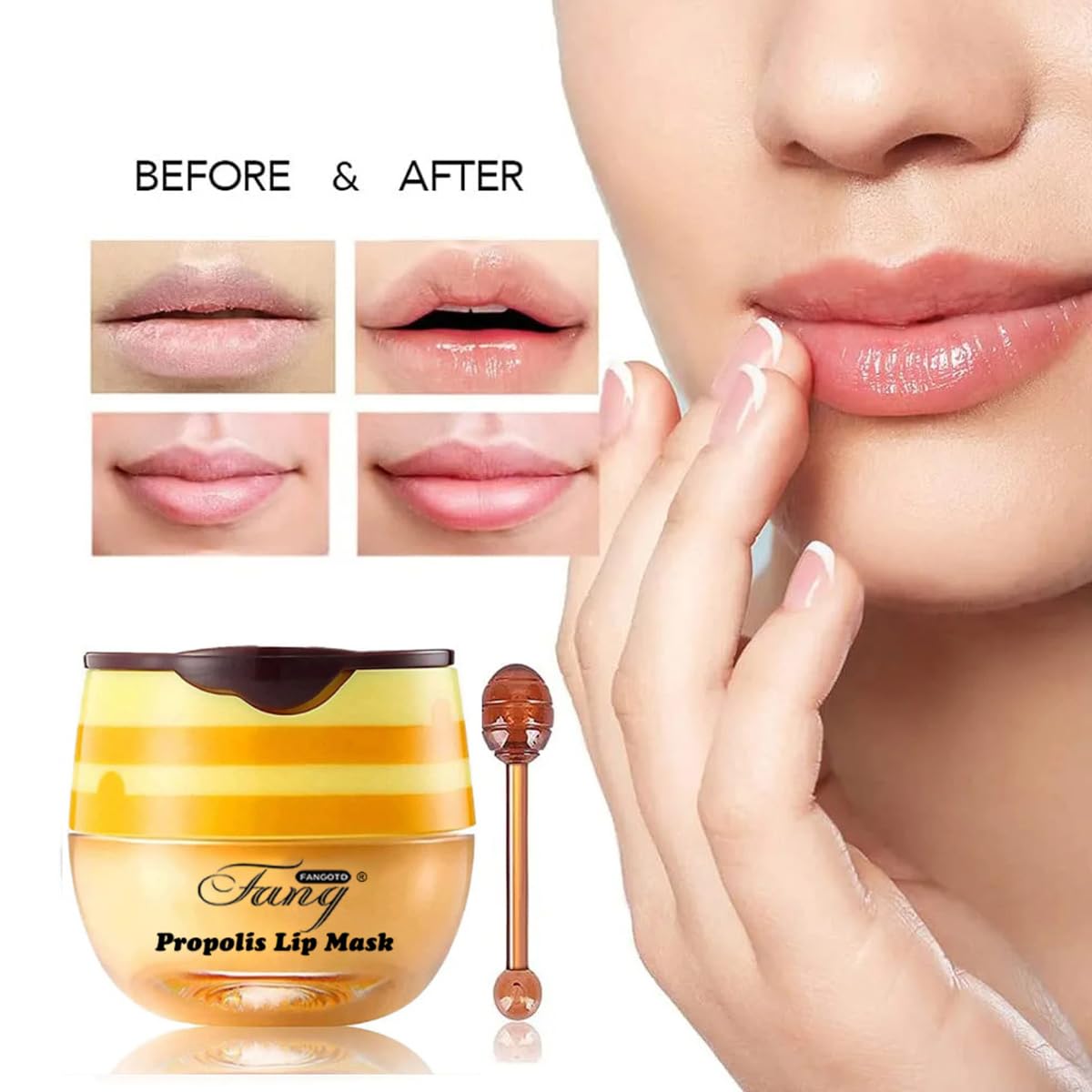 Bálsamo labial WFWJ sabor cereza en tarro nutritivo