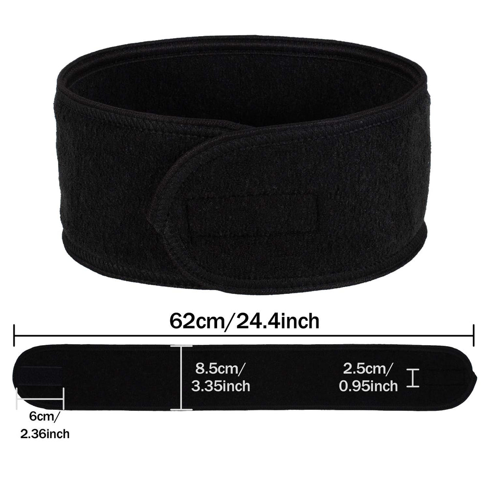 Whaline banda terry elástica para gimnasio, absorbe sudor y evita que el maquillaje se corra