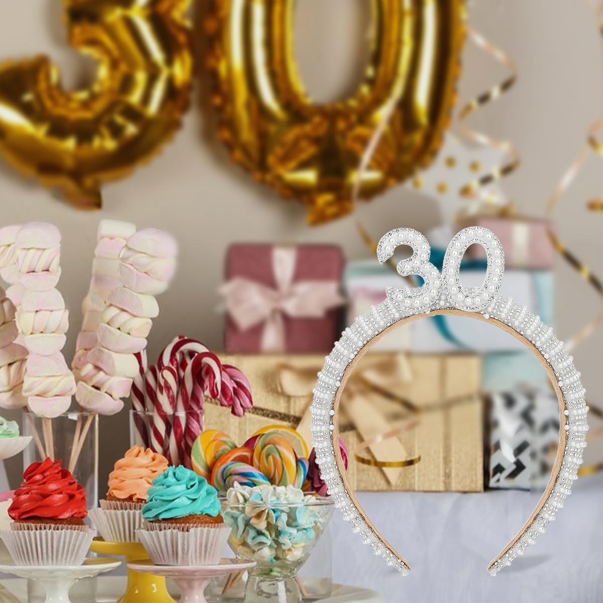 Diadema de 30 aniversario WHAVEL con ajuste cómodo para sesiones nocturnas.