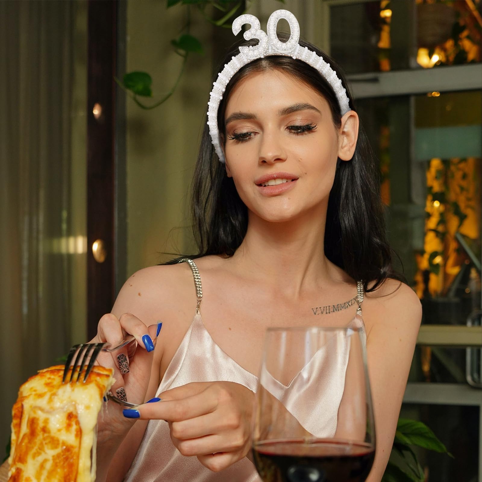 Diadema WHAVEL de diseño elegante para retratos del cumpleaños.