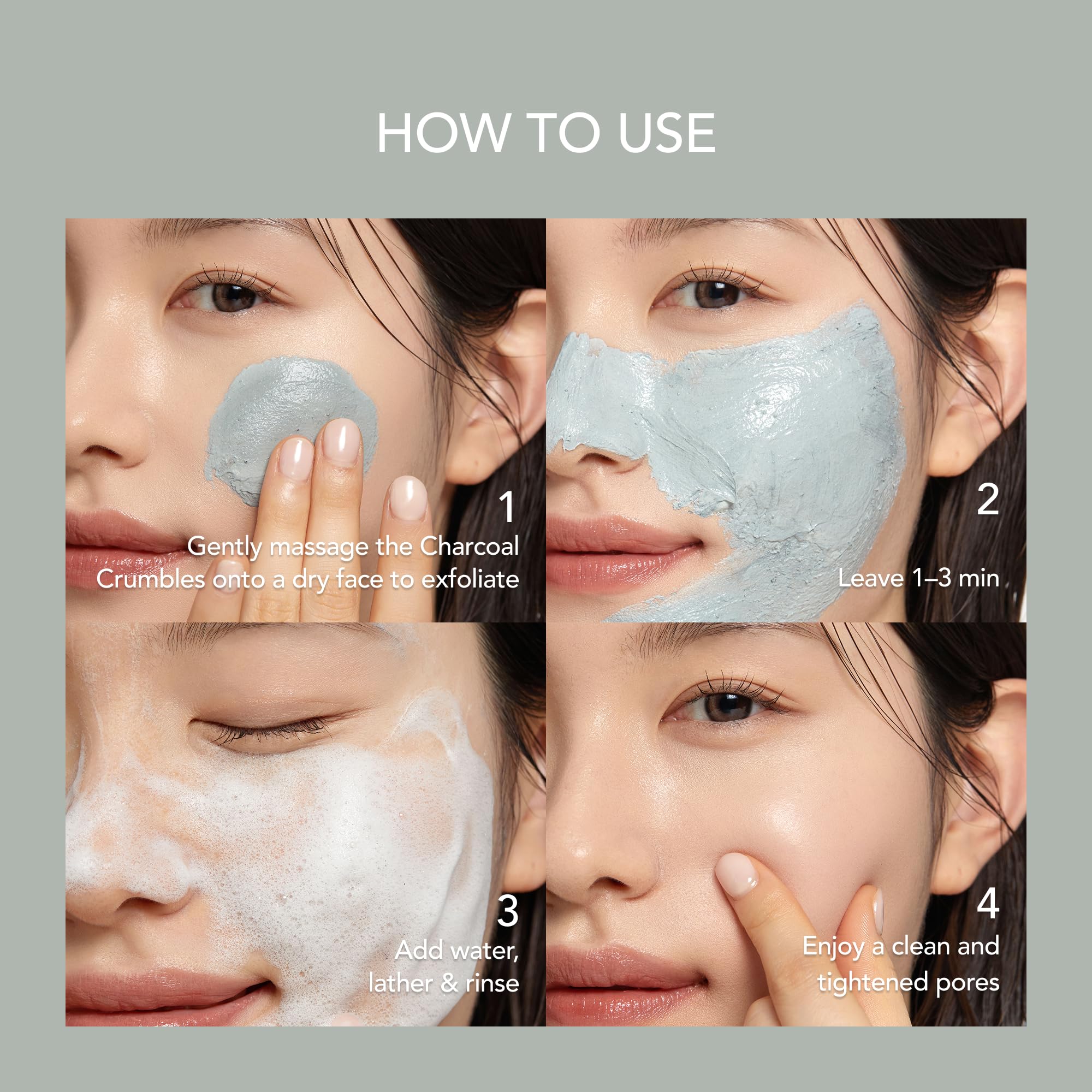 Whipped Semo Charcoal Clay Face Wash doubles as mask and cleanser on dry skin