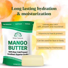 White Naturals Mango Butter uso en cabello para brillo y tersura
