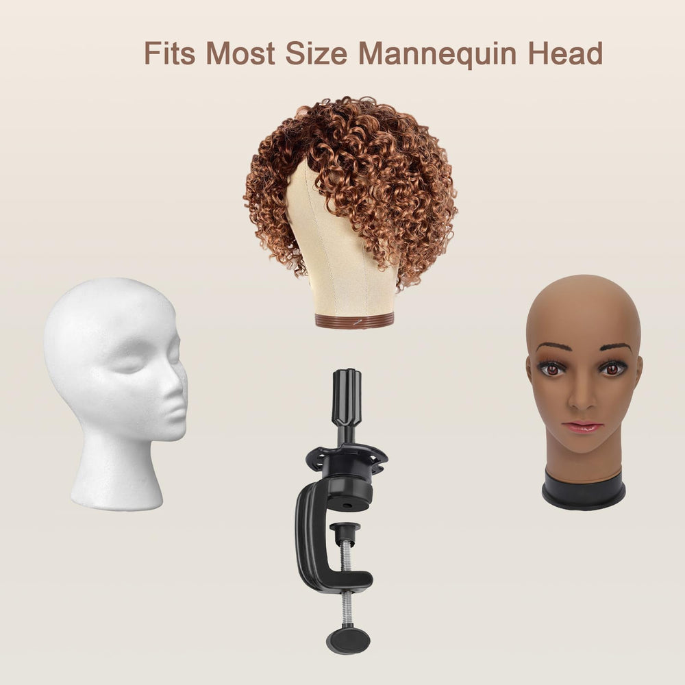Soporte Wig Mannequin Head, ángulo ajustable para practicar trenzas.
