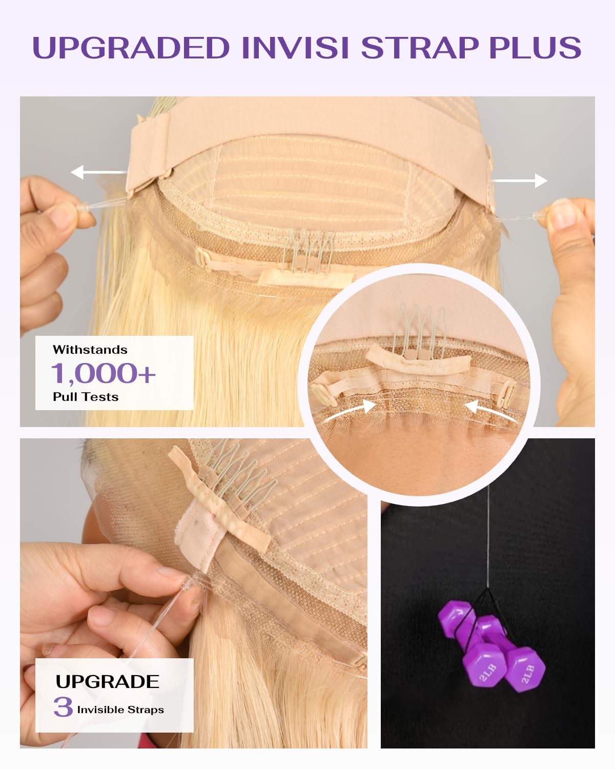 WigCool densidad 180% para volumen pleno y aspecto natural.