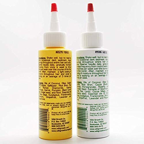 Wild Growth, bote verde, suavidad y protección contra el calor para el cabello.