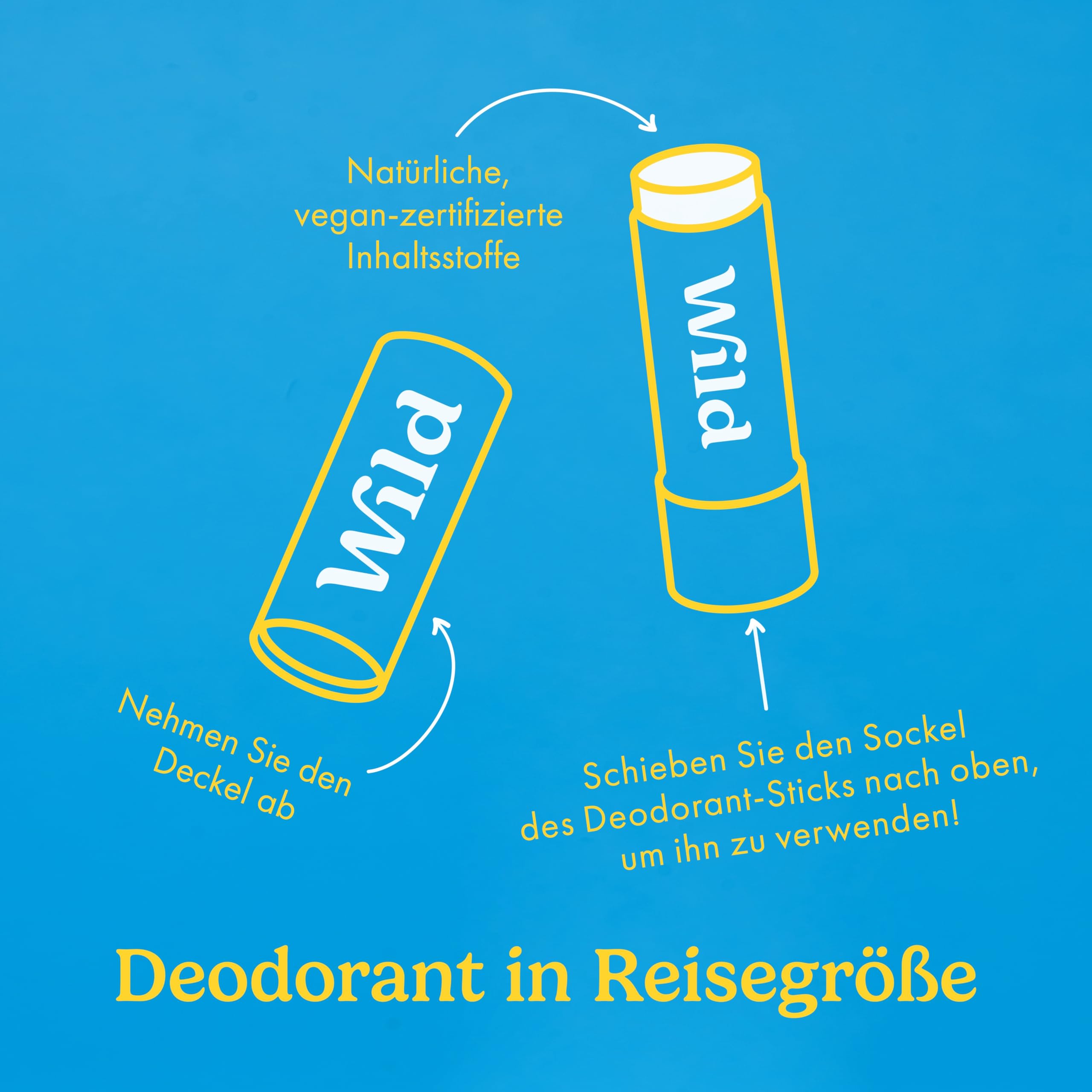 Desodorante Wild mini con protección de 24h para uso diario y viaje