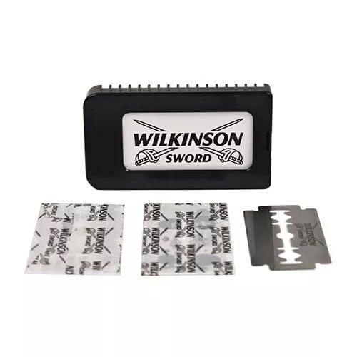 Wilkinson Sword, empaque de caja compacto para almacenamiento práctico.