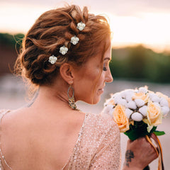 WILLBOND horquillas de perlas y cristales para damas de honor, complemento elegante
