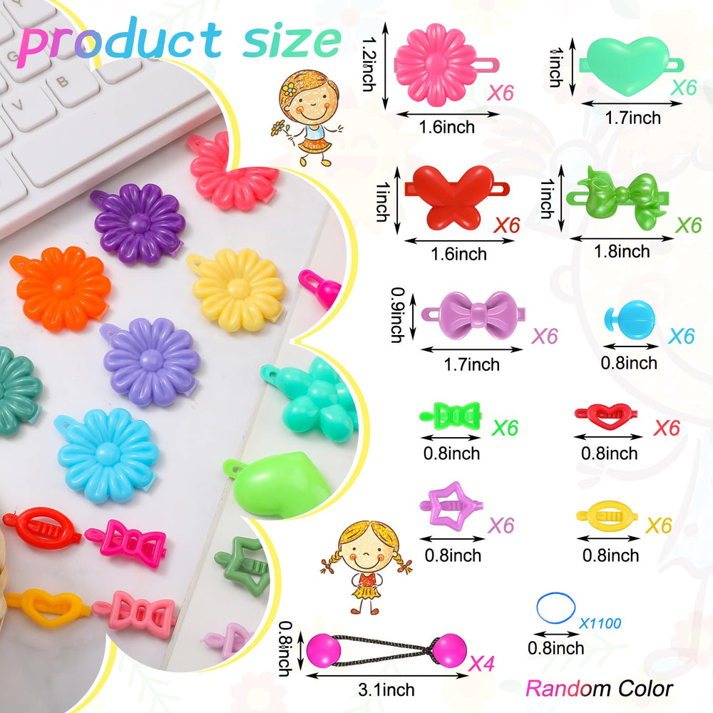 Pinzas WILLBOND para cabello con mariposas, colores vivos para estilos creativos.