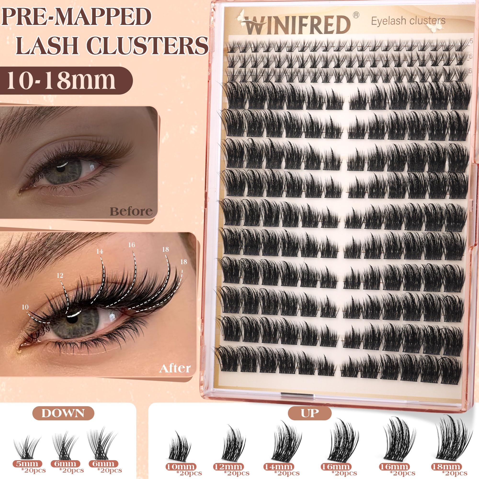 Winifred lightweight lash extensions provide all-day comfort