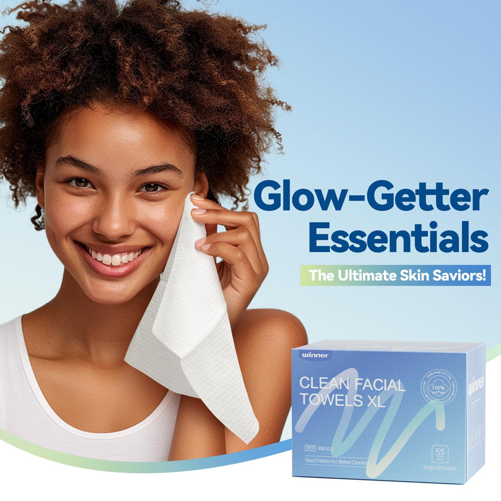 Winner Face Towels empaque de 55 unidades para mayor conveniencia.