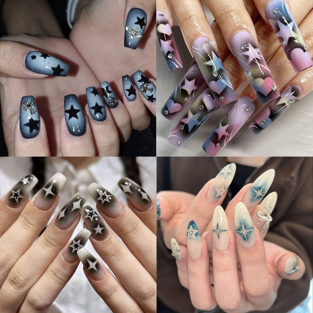 Winthrop pegatinas con llamas para uñas francesas, añade brillo sin esfuerzo.