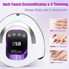 wisdompark lampara uv-led base desmontable para uñas y pedicure