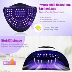 wisdompark lampara uv-led con sensor automatico facilita manos libres el secado
