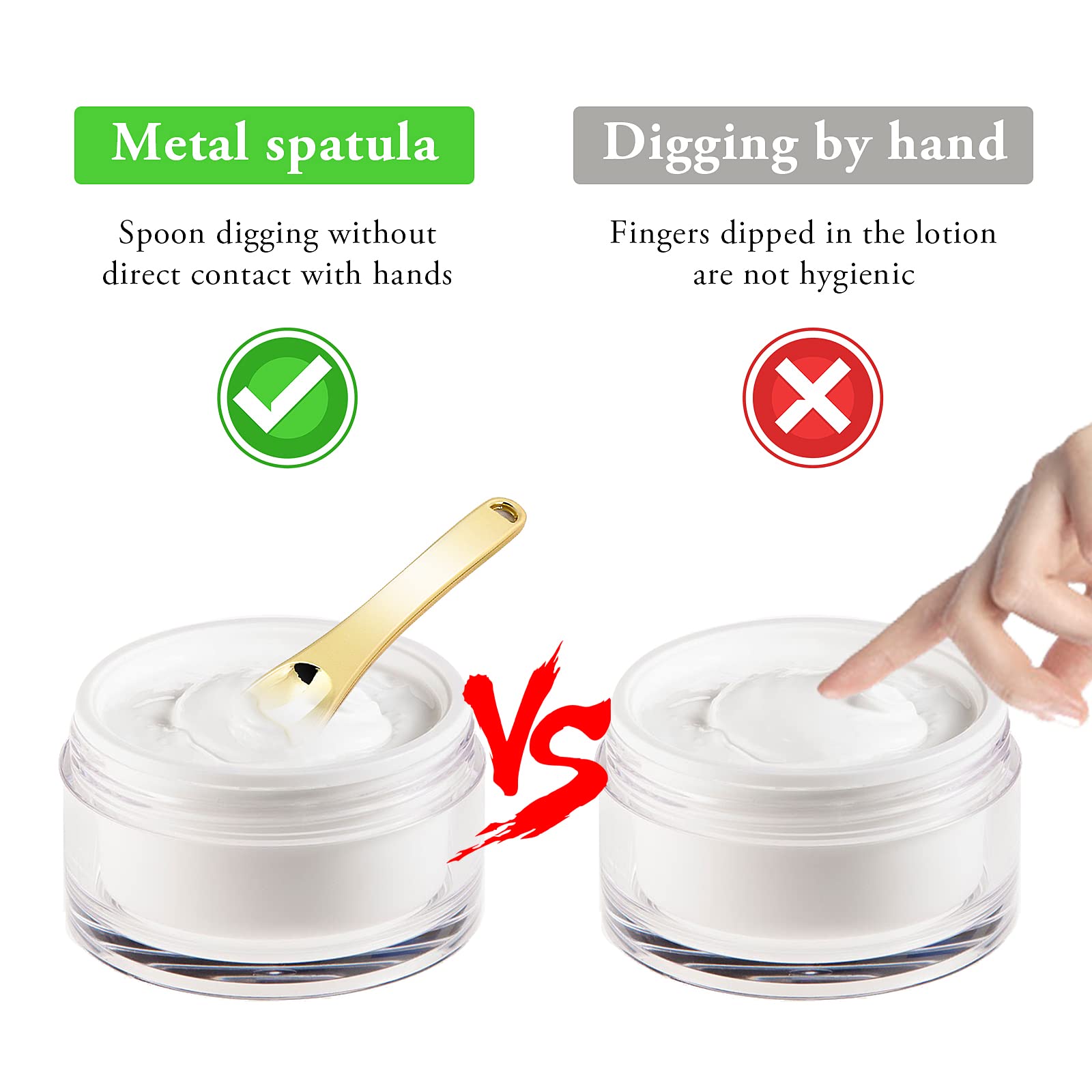 Espátula para muestras y aplicación uniforme de productos faciales.