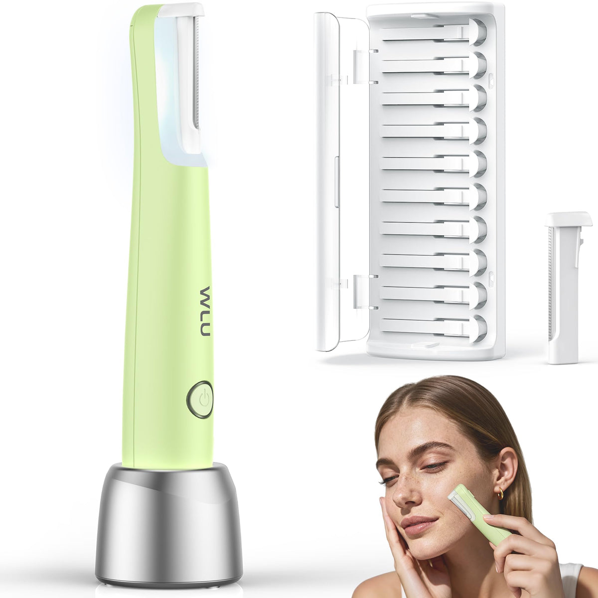 Rasuradora dermaplan WLU para rostro, remoción suave del vello facial