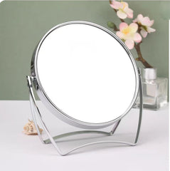 WMugthome espejo doble redondo de 4-6 pulgadas con mango para maquillaje diario.