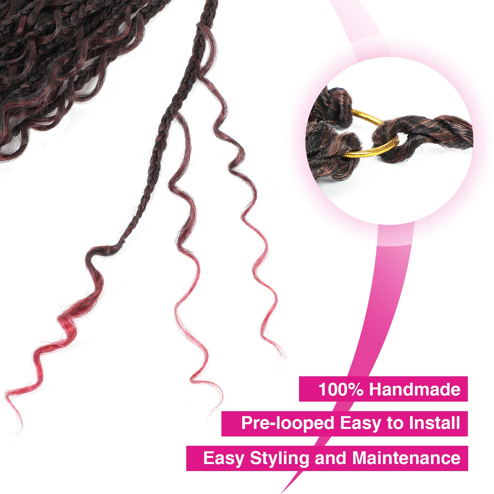 Goddess Box Braids de Wodun, hebras ligeras y bonitas para días largos.
