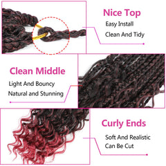 Goddess Box Braids de Wodun, textura natural: aspecto suave y ligero para uso cotidiano.