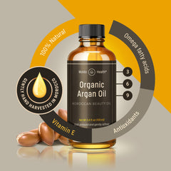 WoldoHealth Aceite de Argán para cabello seco con brillo.