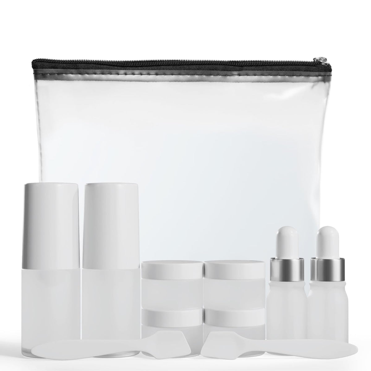 Wondercraft set de viaje con pump sin aire para conservar fórmulas y dosis consistentes