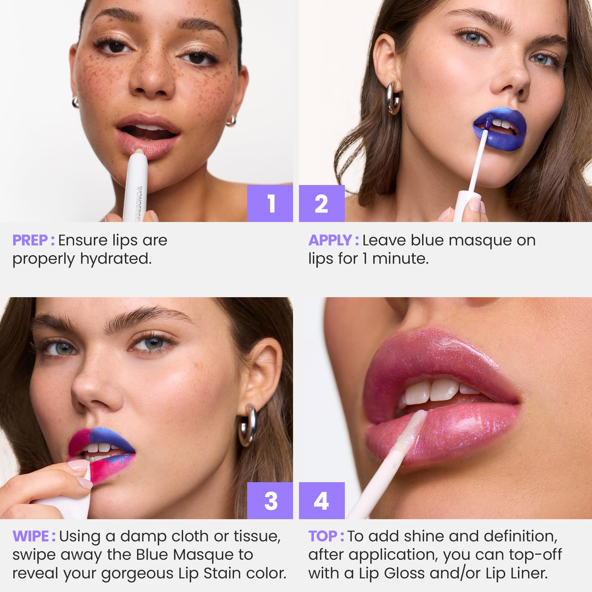 Wonderskin Wonder Blading tinte labial, acabado mate duradero