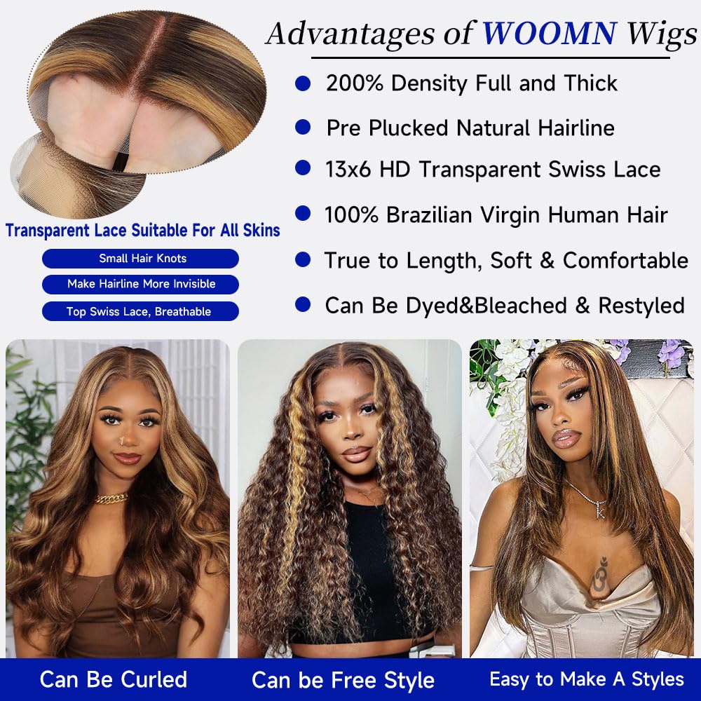 WOOMN cabello largo de 30 pulgadas para uso diario y eventos