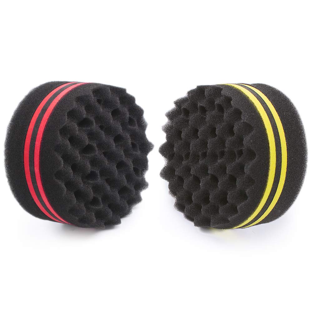 WORGATE esponja cabello, diseño doble cara para twists, control suave del rizo.