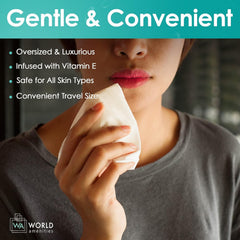 Toallitas desmaquillantes individuales de World Amenities, higiene en viajes