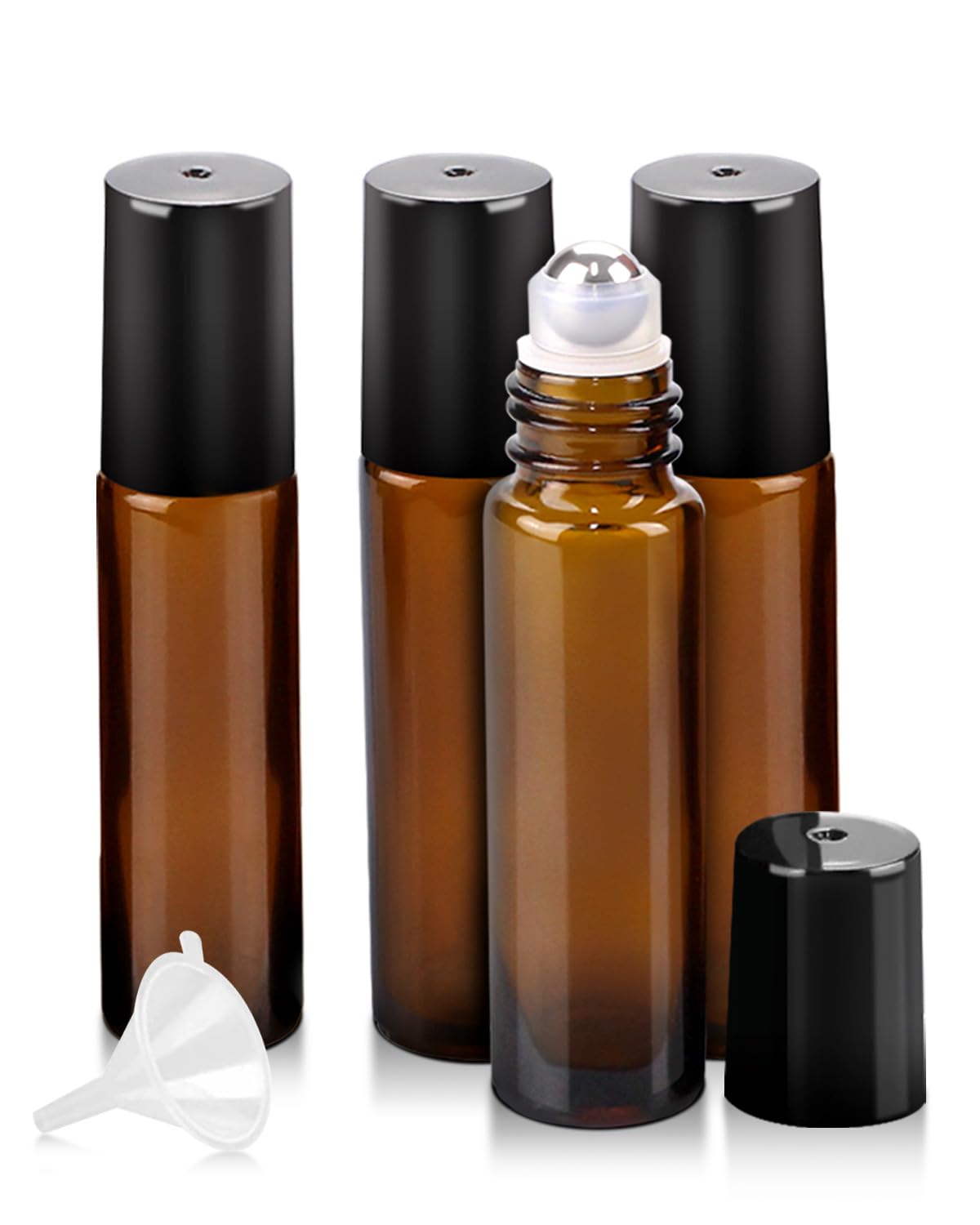 Worldgsb frascos rodadores 10 ml ámbar, almacenamiento seguro de aceites esenciales