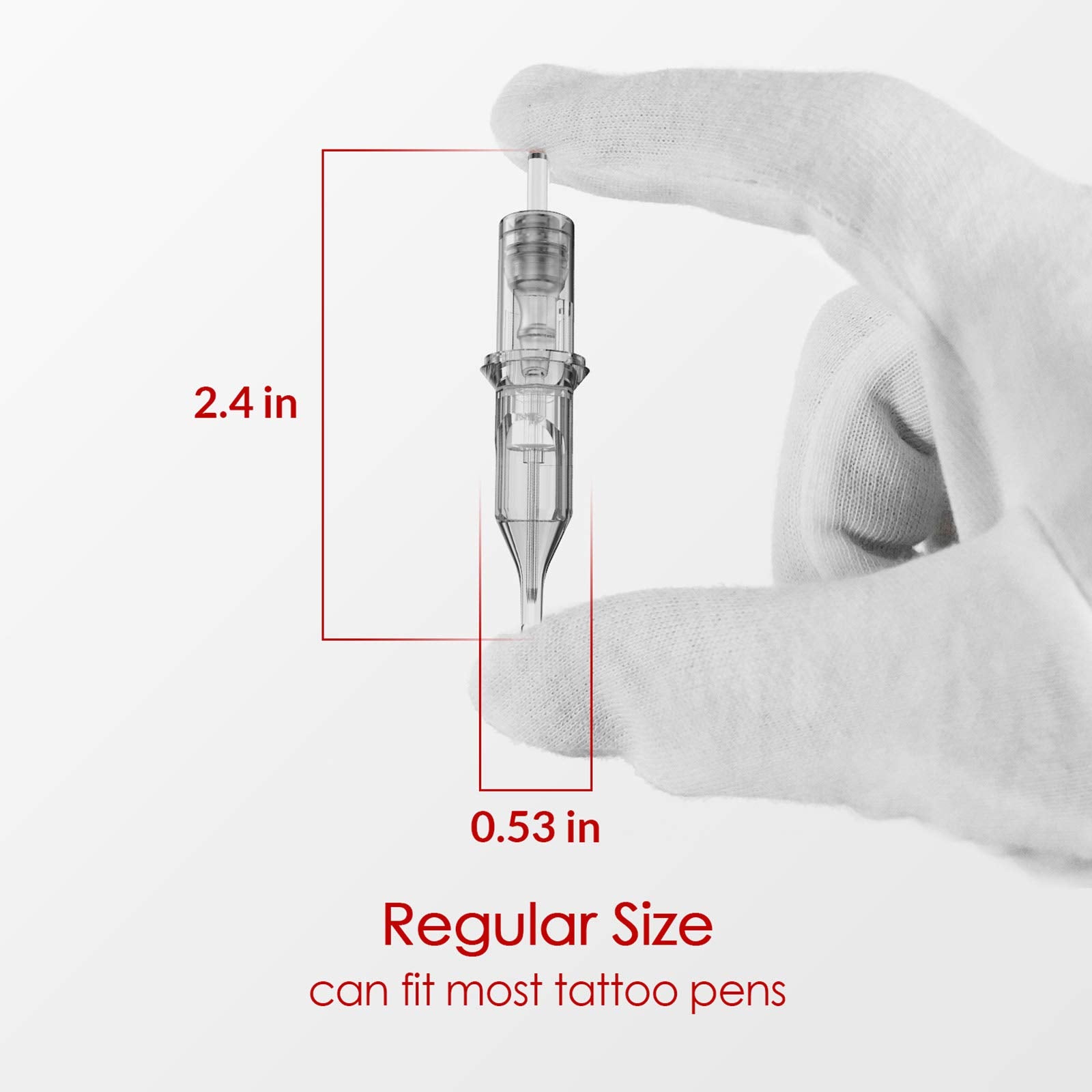 Cartuchos Wormhole Tattoo aguja RL 1011RL para rellenos uniformes.