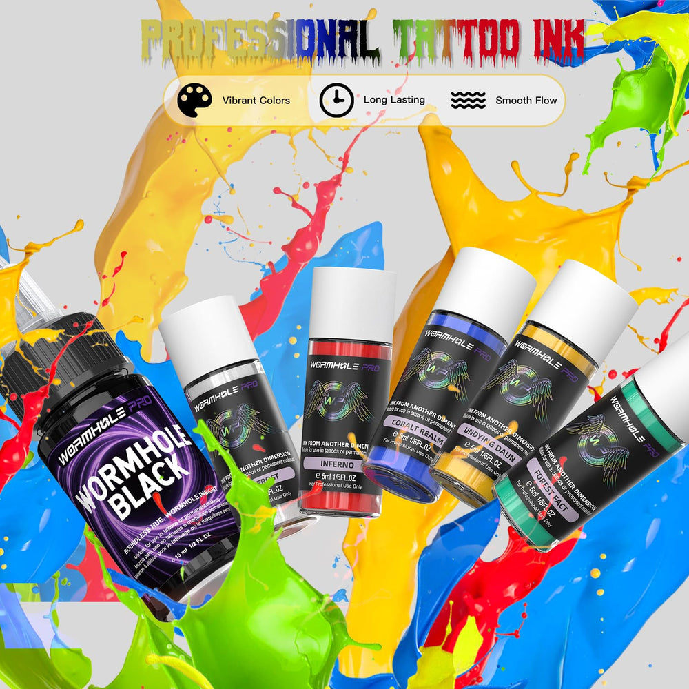 Wormhole Tattoo Gun Kit diseño ligero y ergonomico para uso prolongado.