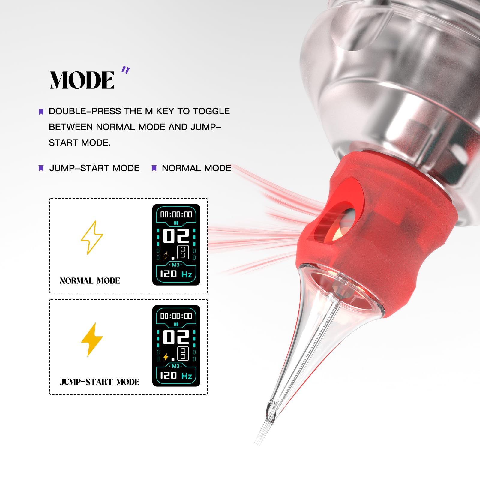 Utilisation jusqu’à 8 heures sur une charge avec Wormhole Tattoo.