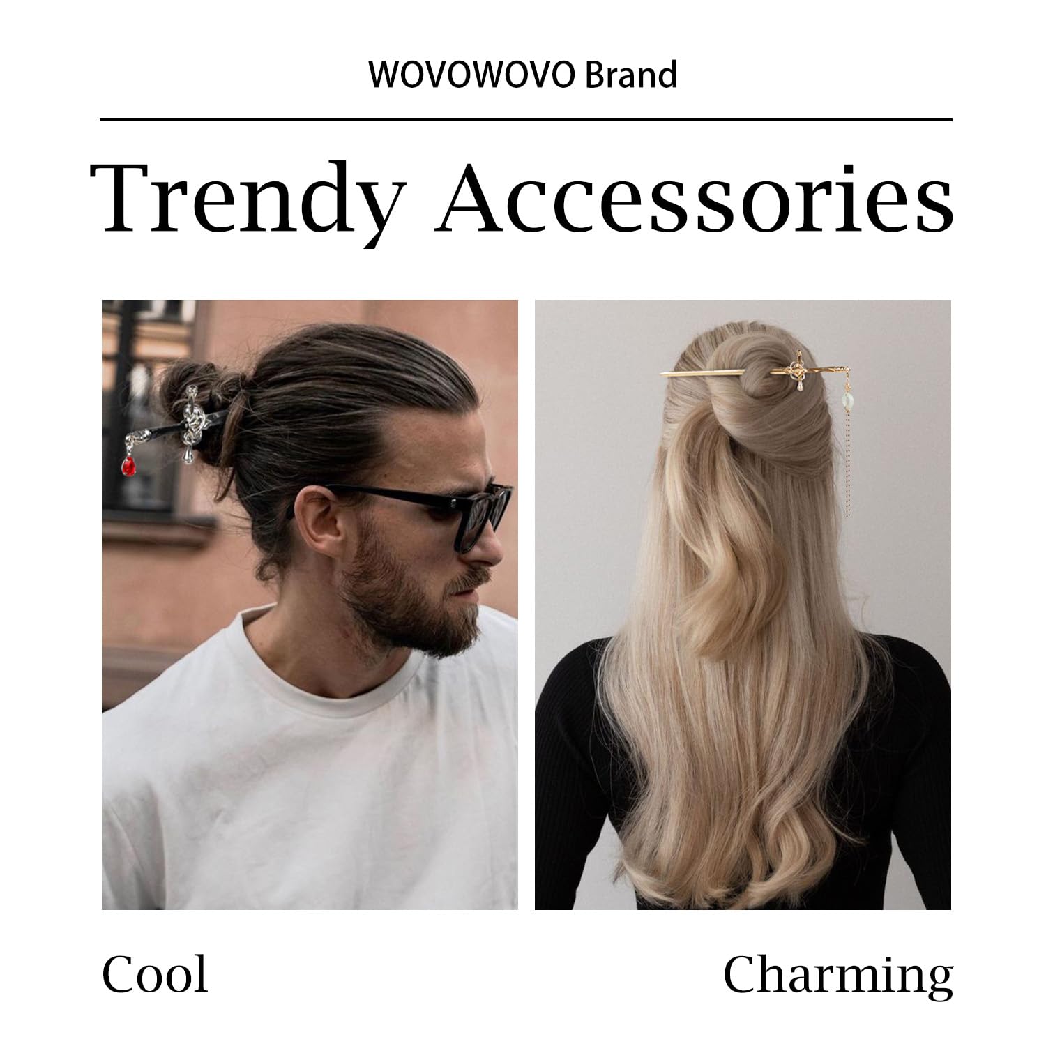Accesorios cabello espada histórico WOVOWOVO, evitan deslices con elegancia.