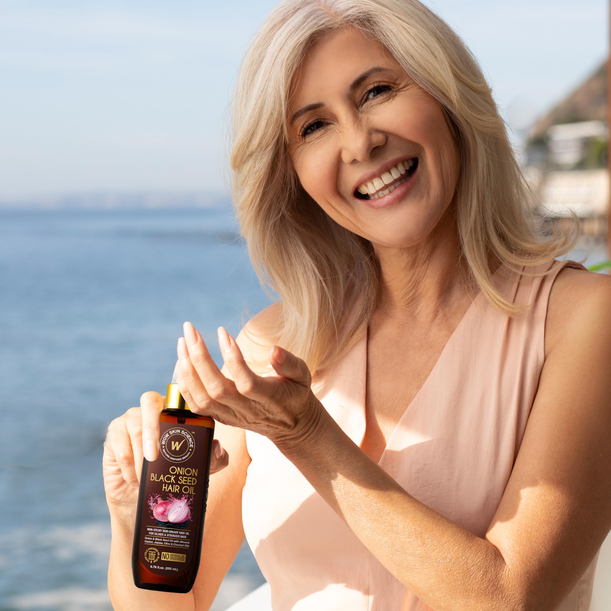 Aplicación nocturna, aceite ligero para cabello y estilo duradero
