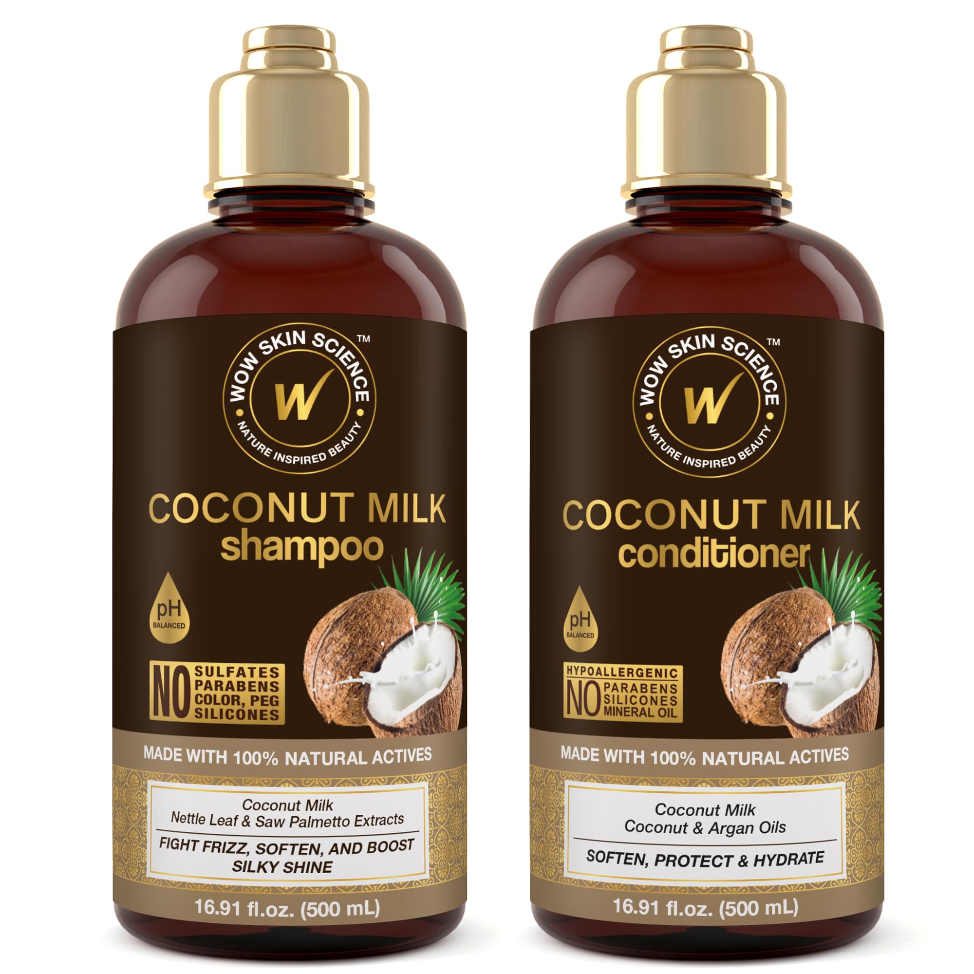 WOW Skin Science champu leche de coco limpia suavemente el cuero cabelludo y fortalece el cabello