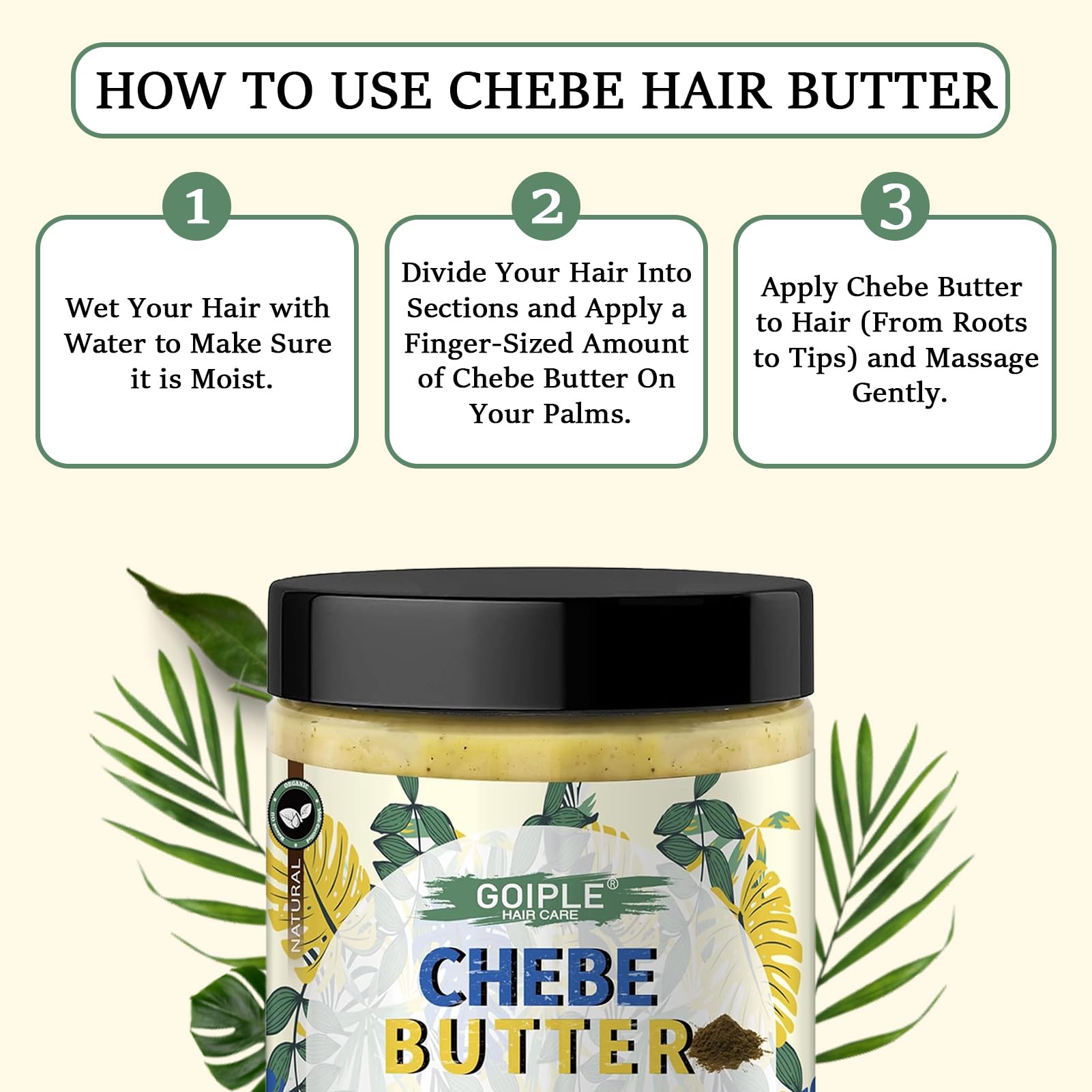 WOZUTUNT Chebe Butter versatile for straight, curly, and coily textures