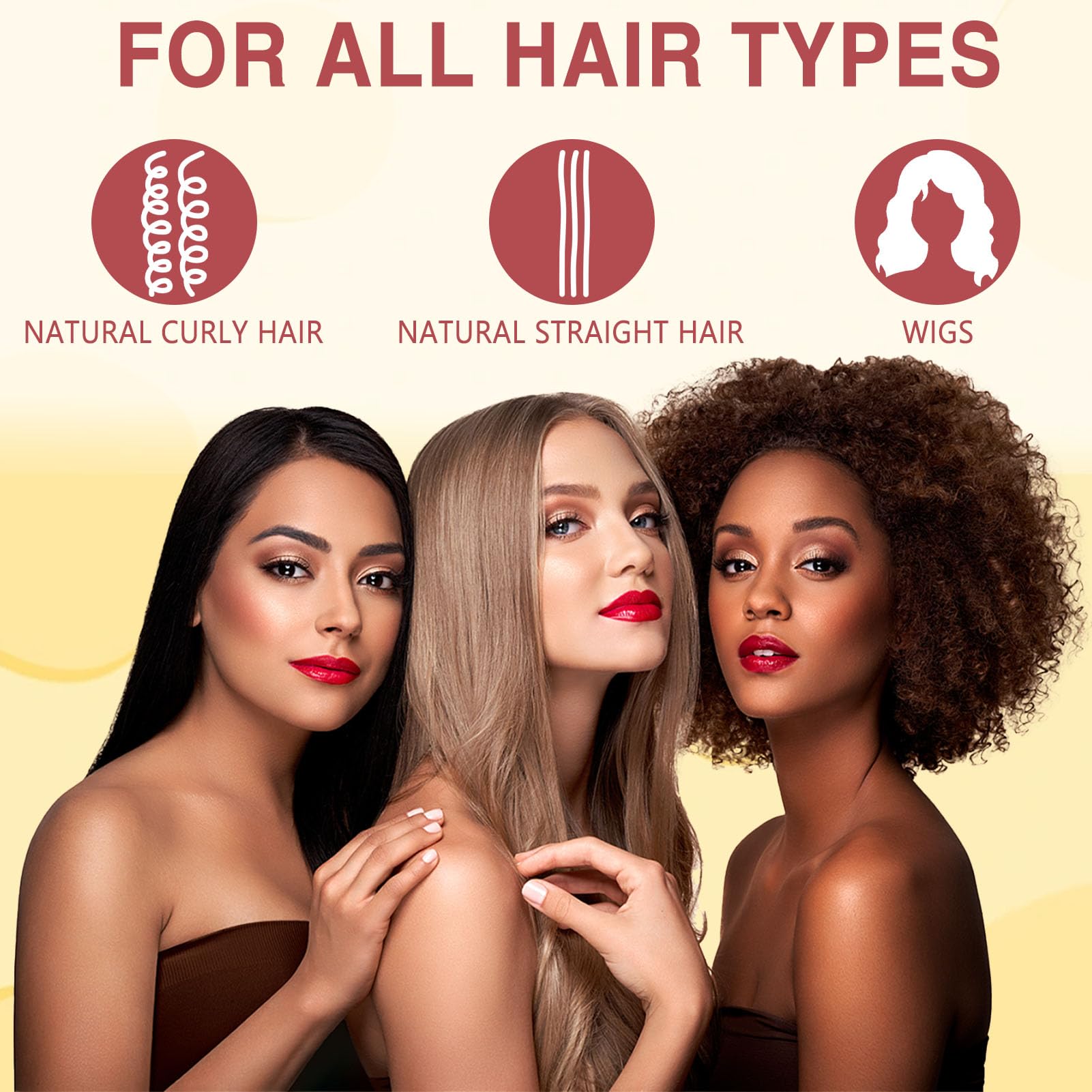 wozutunt para cabello liso, facilita peinado suave