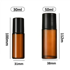 WsjiaboFux envase vidrio rodillo 50ml para perfumes, uso portátil.