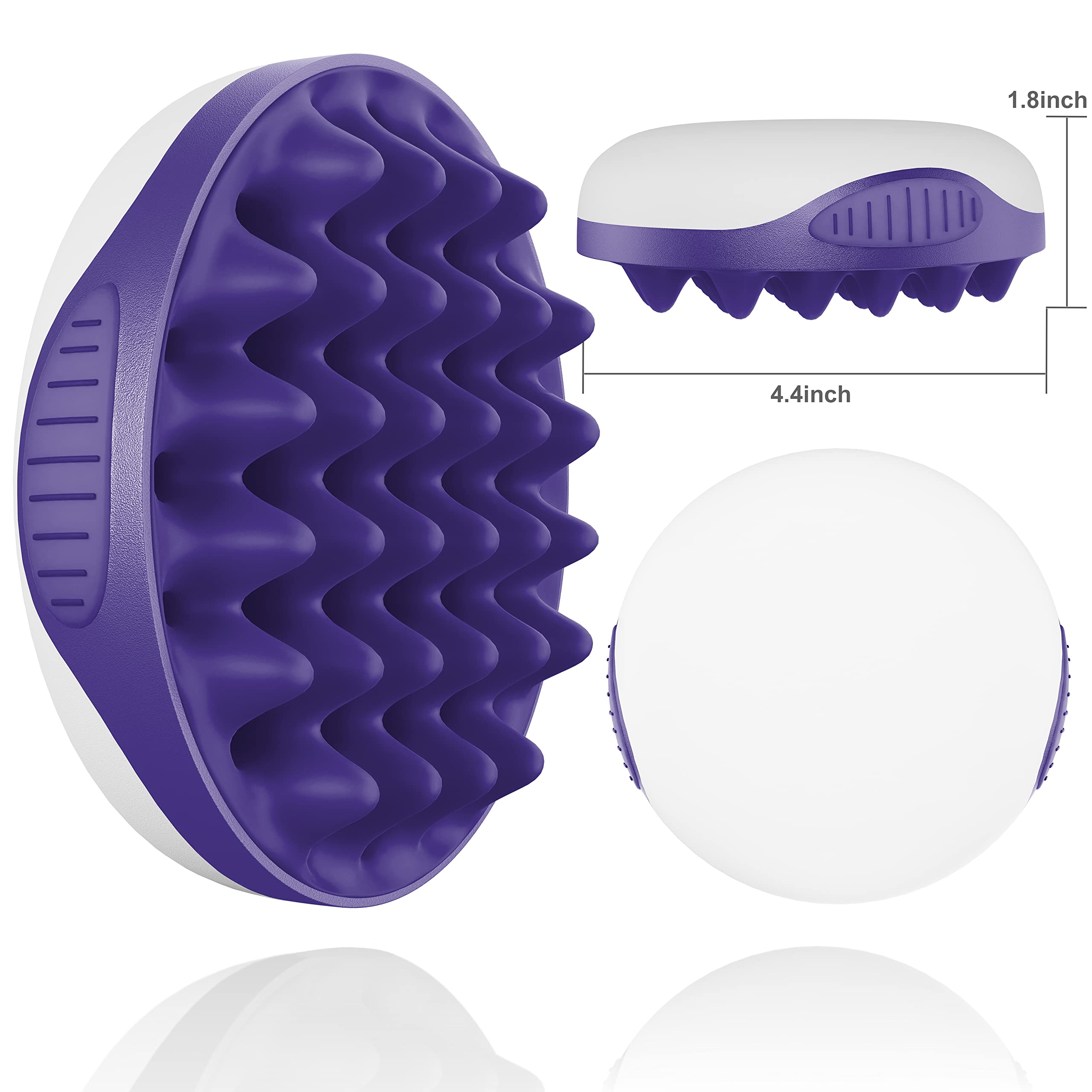 WTTORDE cepillo silicona mango-ergonomico facilita sostener y peinar con comodidad.
