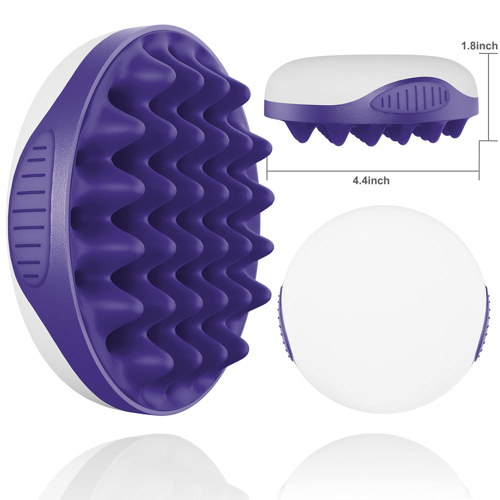 WTTORDE cepillo silicona mango-ergonomico facilita sostener y peinar con comodidad.