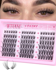 Pestañas wtvane con efecto pluma natural para un aspecto suave y definido.