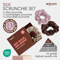 Wycare coletas de seda champagne: volumen y brillo sutil para peinados elegantes.