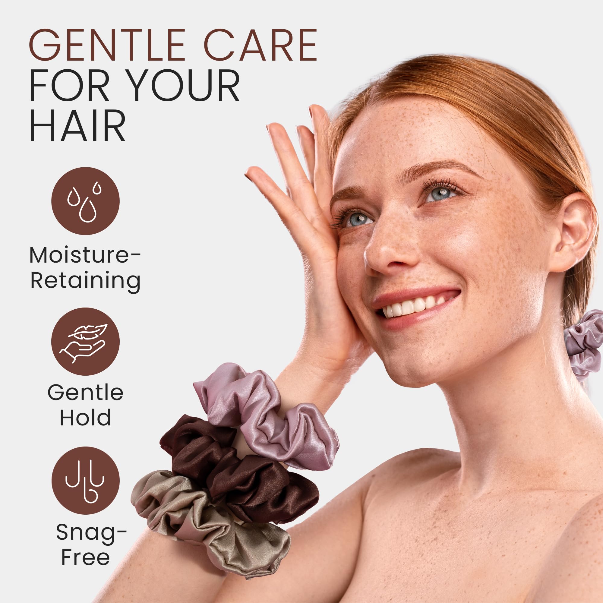 Wycare coletas de seda rosa: comodidad duradera para cabello rizado durante el sueño.