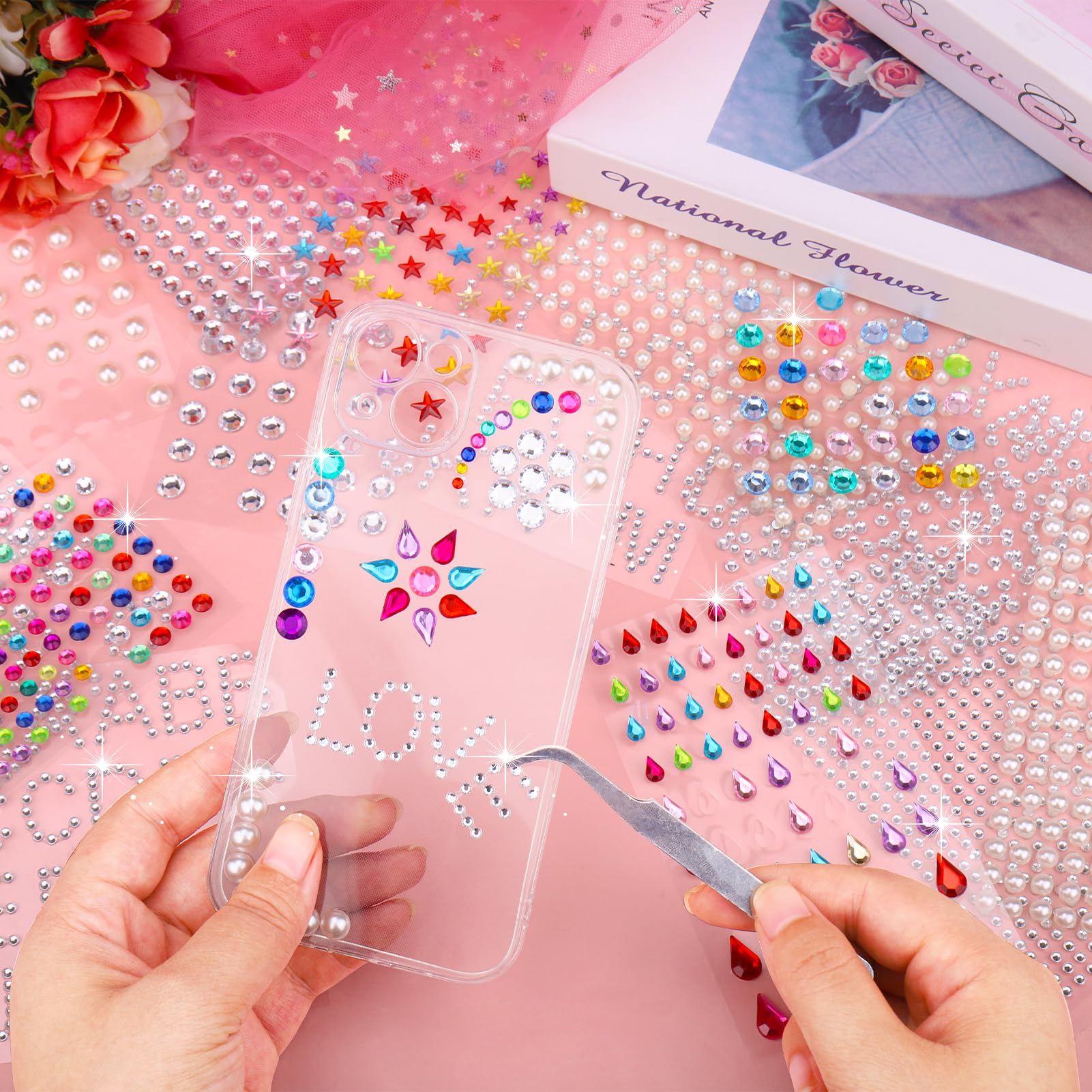 Accesorios brillantes XANGNIER para cabello y proyectos