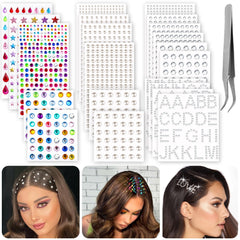 Gemas para cabello XANGNIER - diamantes brillantes para peinados deslumbrantes