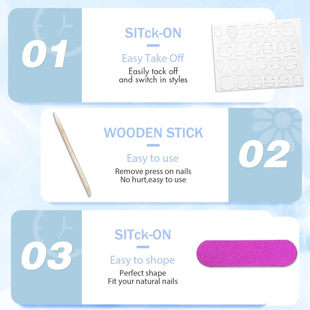 XCREANDO Pack de 24 piezas, manicura lista en casa