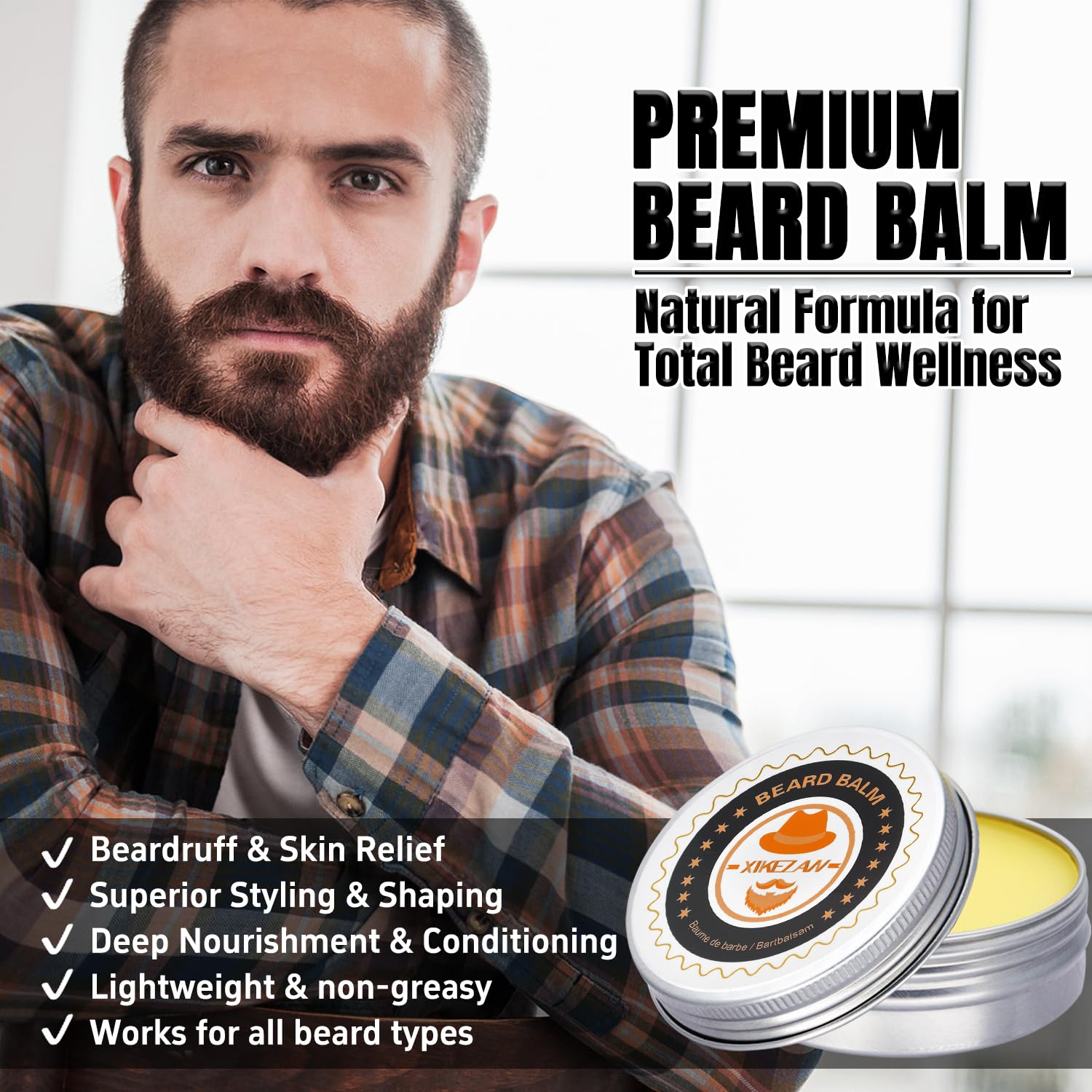 XIKEZAN cepillo para barba distribuye productos de forma uniforme