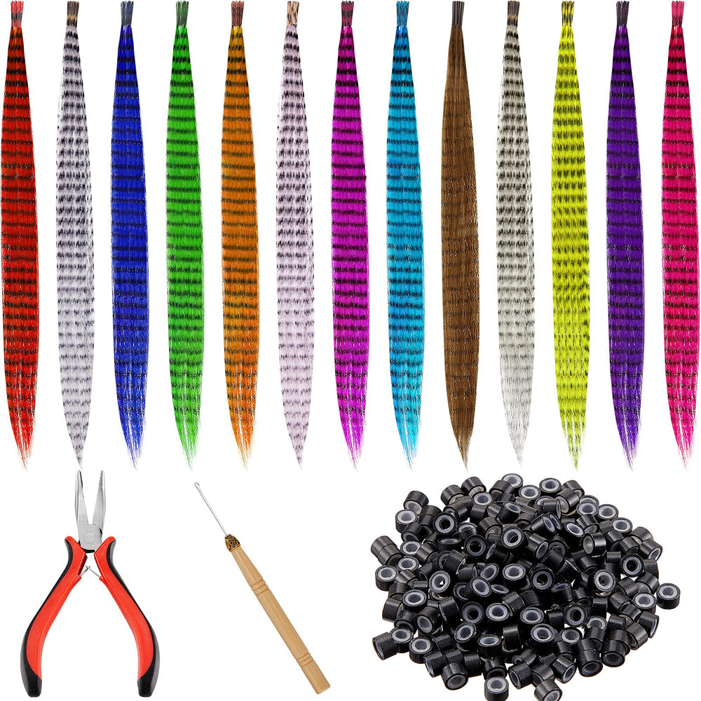 Xinnun plumas de pelo coloridas para looks versátiles en cosplay y fiestas