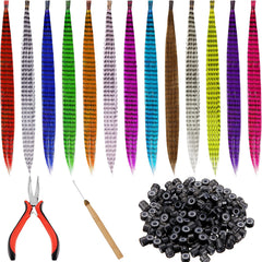 Xinnun plumas de pelo coloridas para looks versátiles en cosplay y fiestas